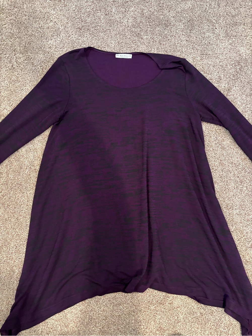 bryn Walker Plum Scoop Neck Long Sleeve Tunic